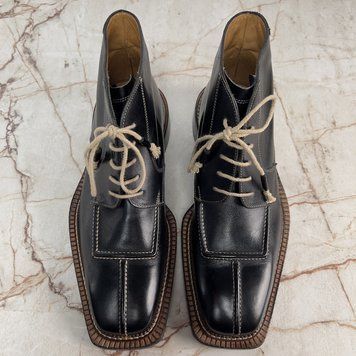 Boots Black Leather line Calzoleria Norvegese