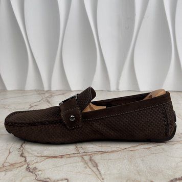 Monte Carlo Moccasins Damier Brown Suede