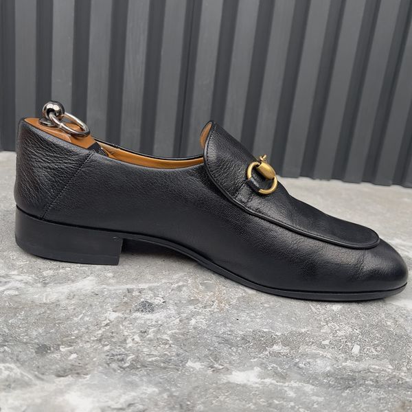 Brixton Horsebit Collapsible Heels Loafers Black Leather