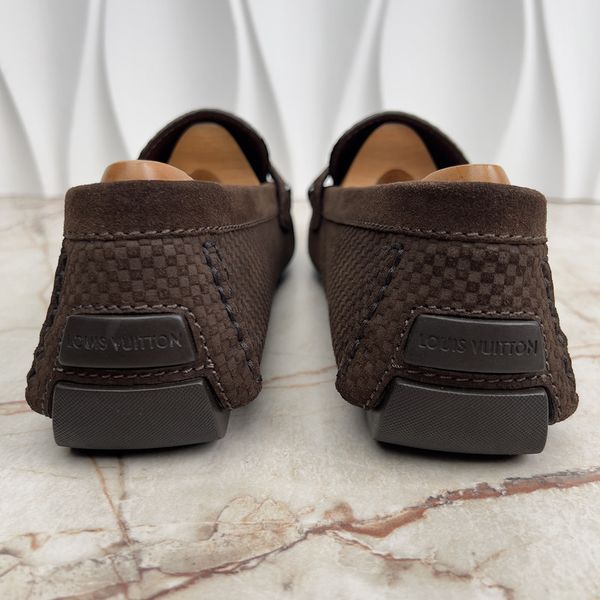Monte Carlo Moccasins Damier Brown Suede