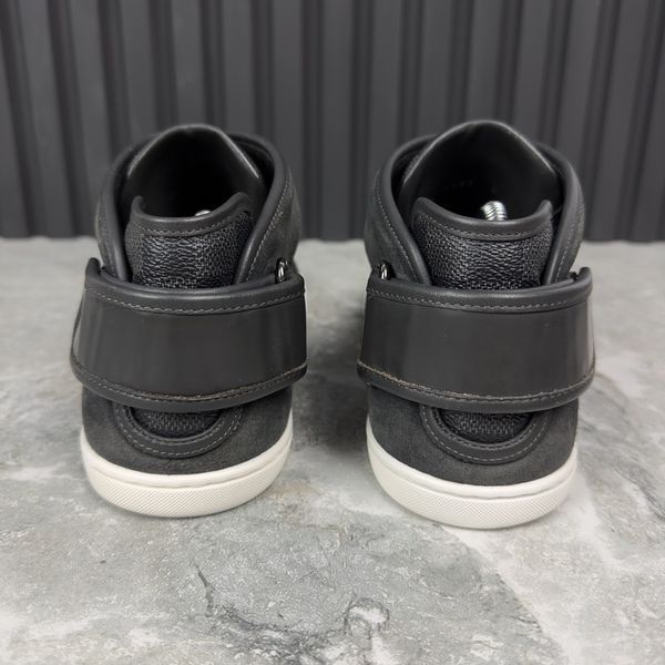 Damier Sneakers Graphite Canvas Gray Suede
