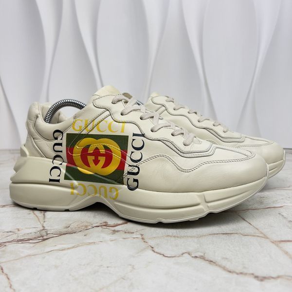 Rhyton Logo Sneaker Beige Leather