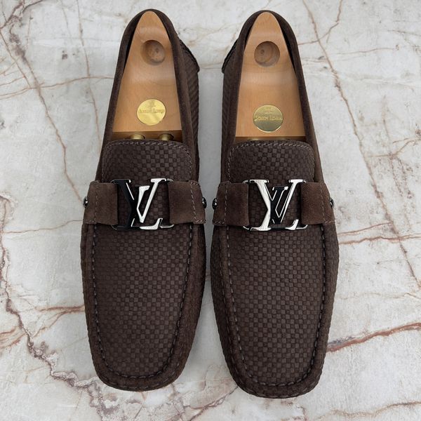 Monte Carlo Moccasins Damier Brown Suede