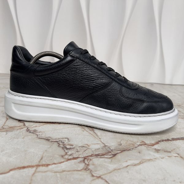 Beverly Hills Sneakers Monogram Black Leather