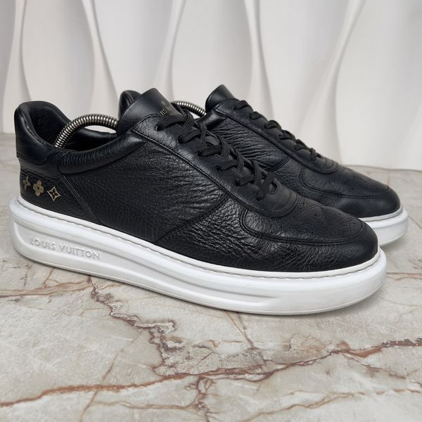 Beverly Hills Sneakers Monogram Black Leather