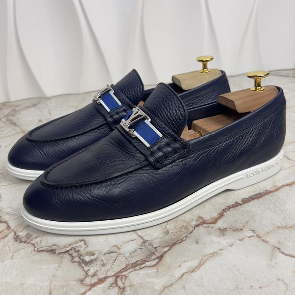Estate Loafers Blue Grain Leather