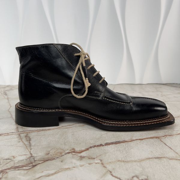 Boots Black Leather line Calzoleria Norvegese