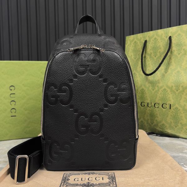 Jumbo Sling Crossbody black leather