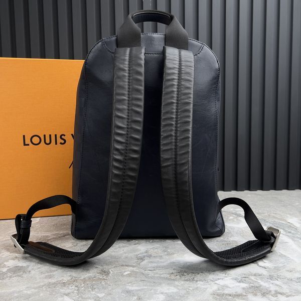 Campus Backpack Damier Infini Astral Navy Blue Leather