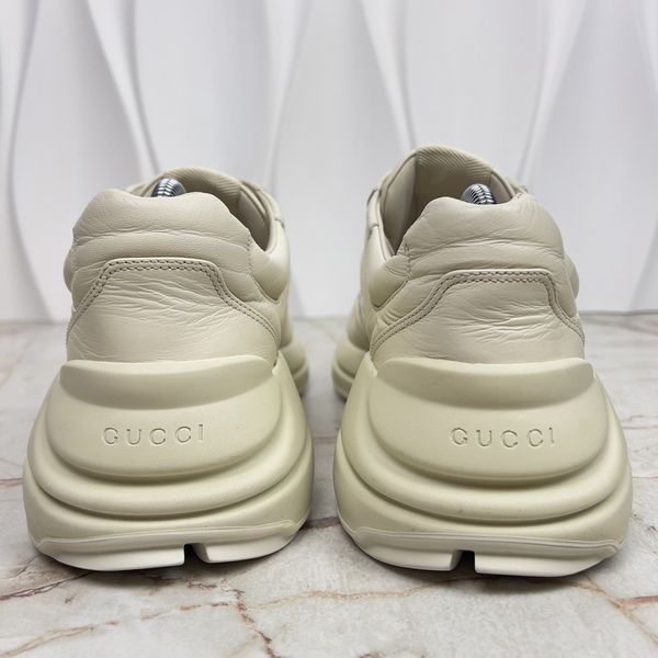 Rhyton Logo Sneaker Beige Leather
