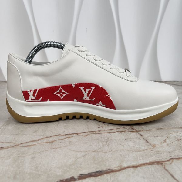 Louis Vuitton x Supreme Sneakers Monograms White Leather