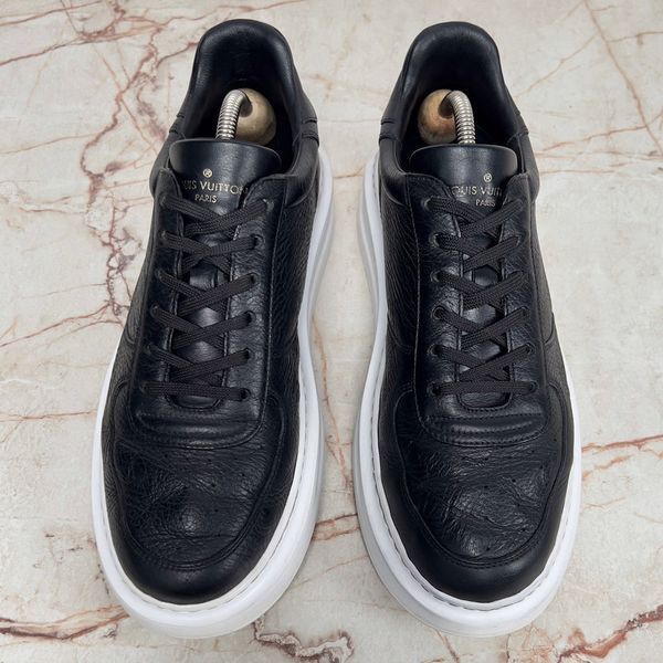 Beverly Hills Sneakers Monogram Black Leather