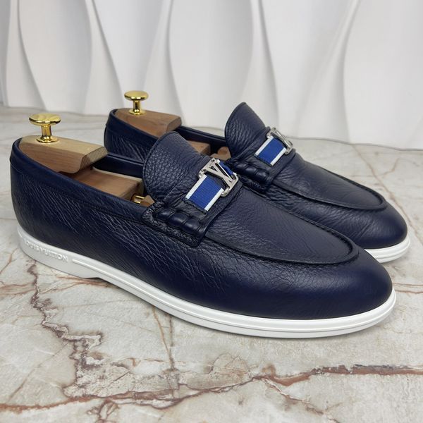 Estate Loafers Blue Grain Leather