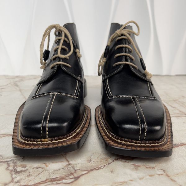 Boots Black Leather line Calzoleria Norvegese