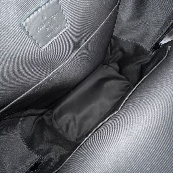 Takeoff Aerogram Logo LV Grained Calfskin Backpack