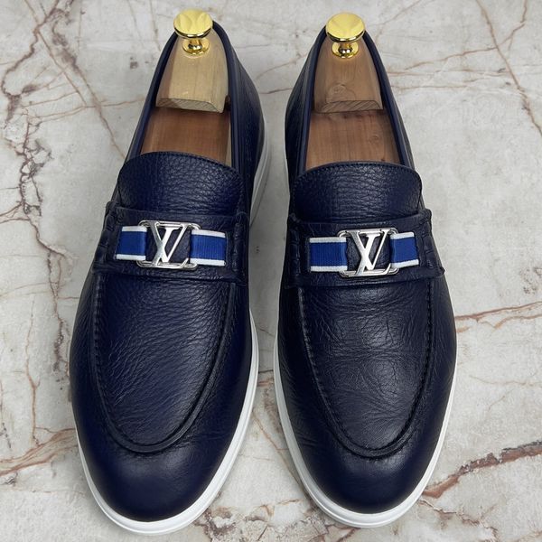 Estate Loafers Blue Grain Leather