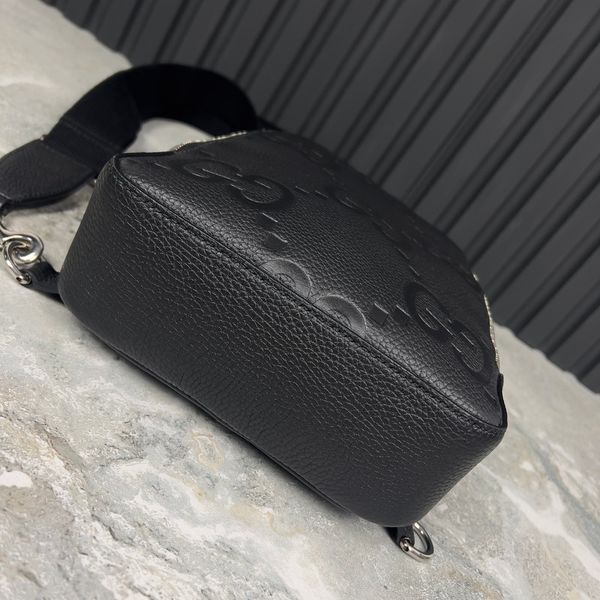 Jumbo Sling Crossbody black leather