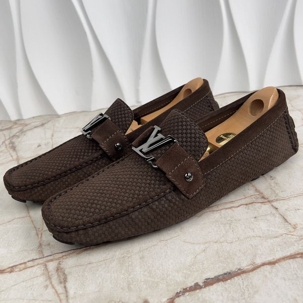 Monte Carlo Moccasins Damier Brown Suede