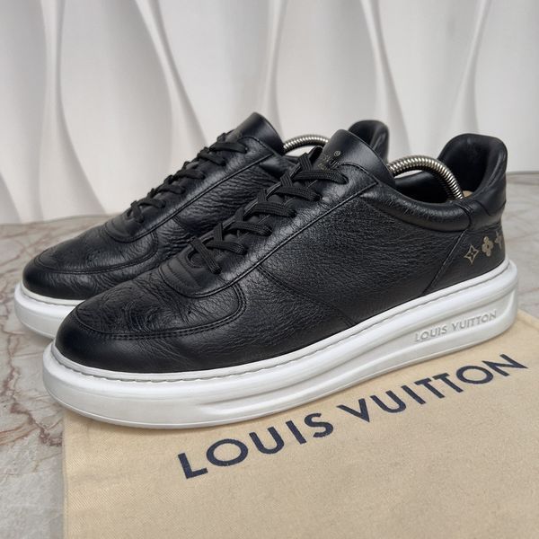 Beverly Hills Sneakers Monogram Black Leather
