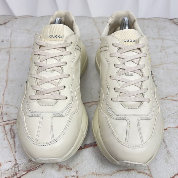 Rhyton Logo Sneaker Beige Leather