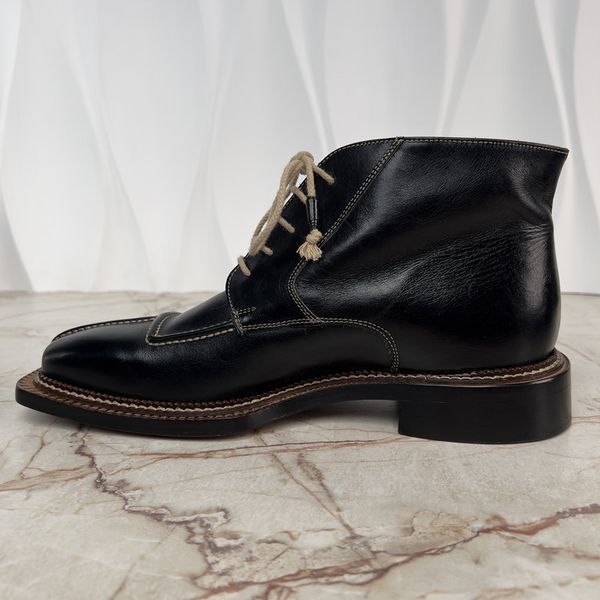 Boots Black Leather line Calzoleria Norvegese