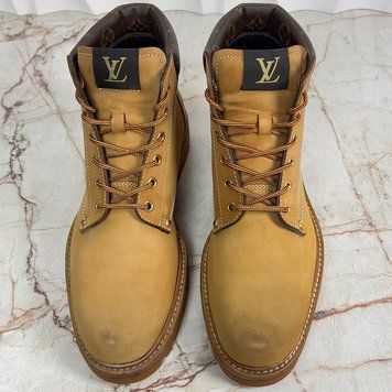 Oberkampf Monogram LV Ankle Boots Brown Nubuk