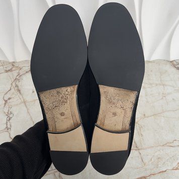 Brixton Web Horsebit Loafers Black Suede