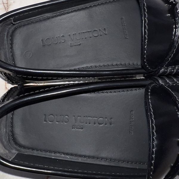 Racetrack Moccasins Black Leather