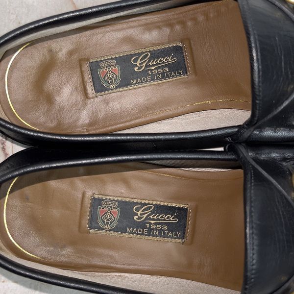 1953 Horsebit Bee Embroidered Black Leather Loafer