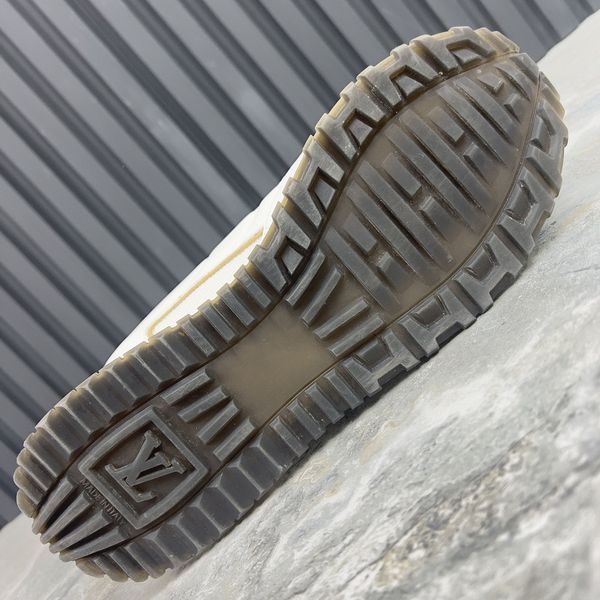 Sneakers White Mesh Monogram Leather