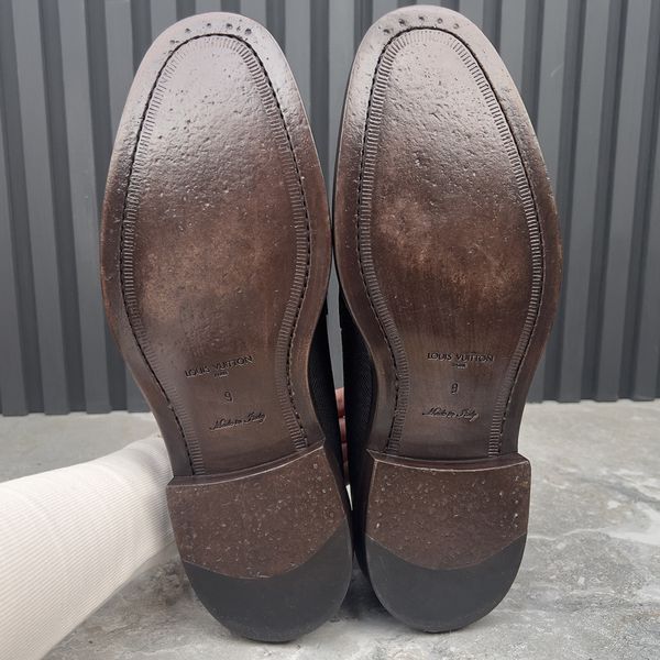 Wingtip Dress Shoes Derby Brogue Gray Taiga Leather