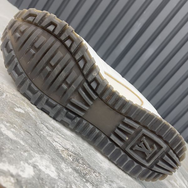 Sneakers White Mesh Monogram Leather
