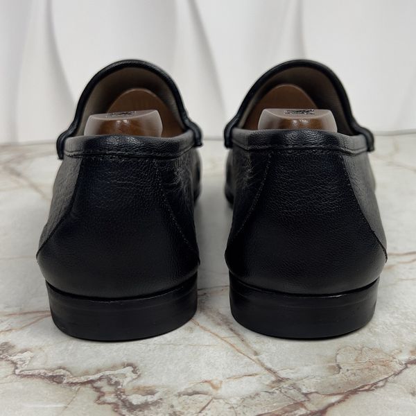 1953 Horsebit Bee Embroidered Black Leather Loafer