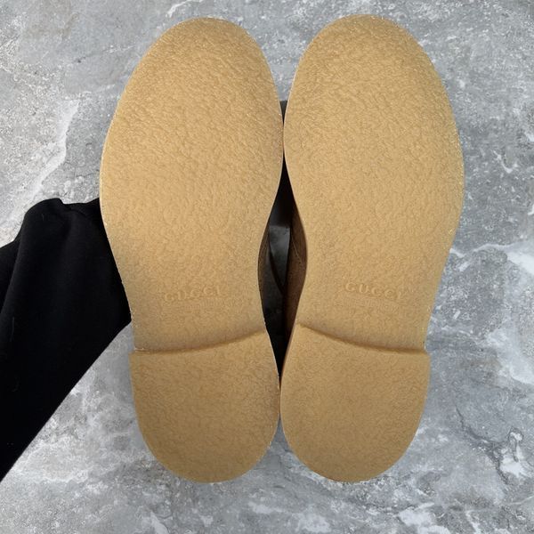 Moreau Web GG Signature Desert Boots Camel Brown Suede