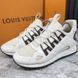 Sneakers White Mesh Monogram Leather