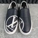 Trocadero Circle Logo LV Sneaker Slip On Navy Blue Leather