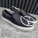 Trocadero Circle Logo LV Sneaker Slip On Navy Blue Leather