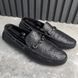 Raspail Moccasins Embossed Monogram Black Leather