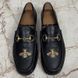 1953 Horsebit Bee Embroidered Black Leather Loafer