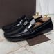 Racetrack Moccasins Black Leather
