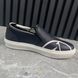 Trocadero Circle Logo LV Sneaker Slip On Navy Blue Leather