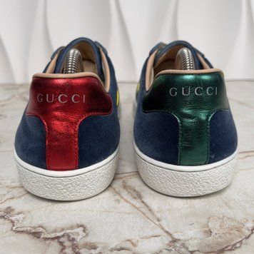 Ace Web Low Top Sneakers Blue Velour