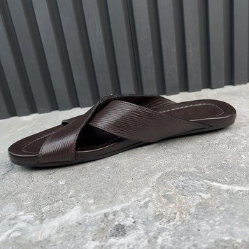 Mule Sandals Brown Epi Leather