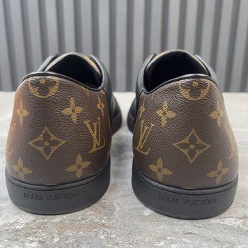 Line Up Sneakers Monogram Canvas Black Leather