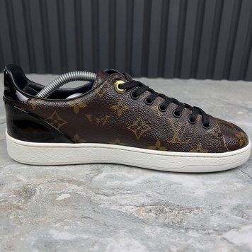 Frontrow LV Monogram Sneakers Brown Grain Leather