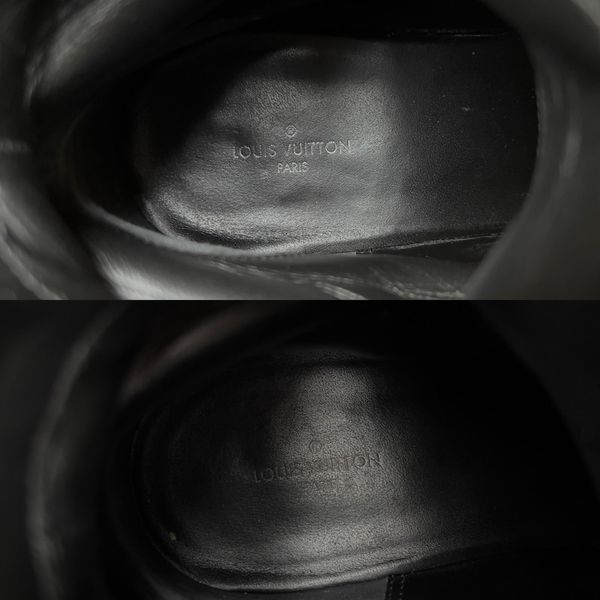 Laureate Desert Boot Platform Monogram Canvas Black Leather Suede