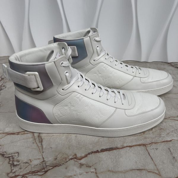 Rivoli Embossed Monogram Sneakers White Leather