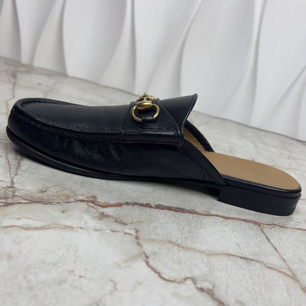 1953 Horsebit Mule Black Leather