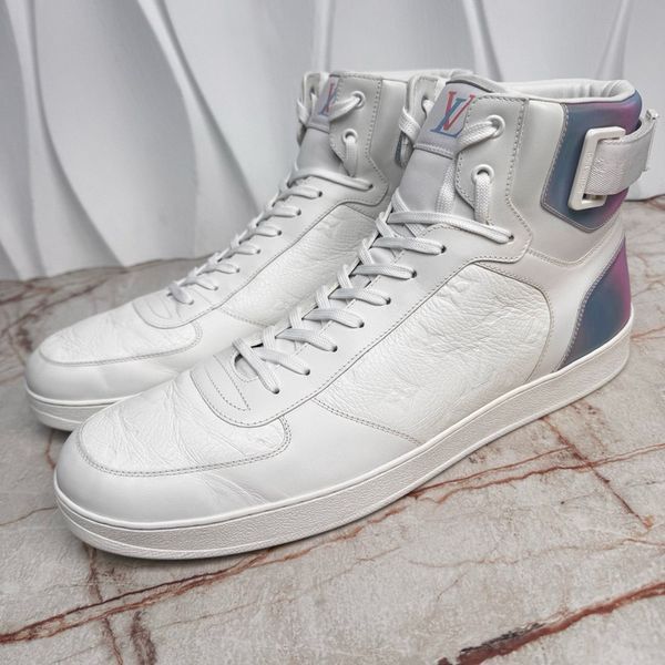 Rivoli Embossed Monogram Sneakers White Leather