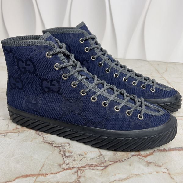 Tortuga Maxi GG High Top Sneakers Blue Fabric